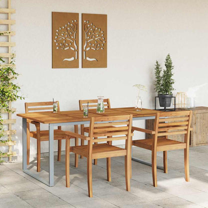 vidaXL Garden Table Grey 180 x 90 x 75 cm Solid Acacia Wood