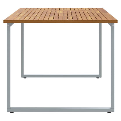 vidaXL Garden Table Grey 180 x 90 x 75 cm Solid Acacia Wood