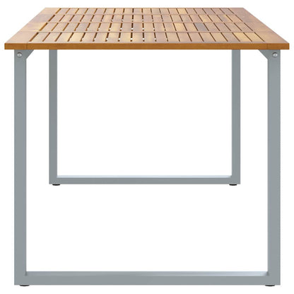 vidaXL Garden Table Grey 200 x 90 x 75 cm Solid Acacia Wood