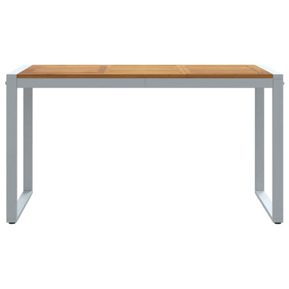 vidaXL Garden Table Grey 140 x 80 x 75 cm Solid Acacia Wood