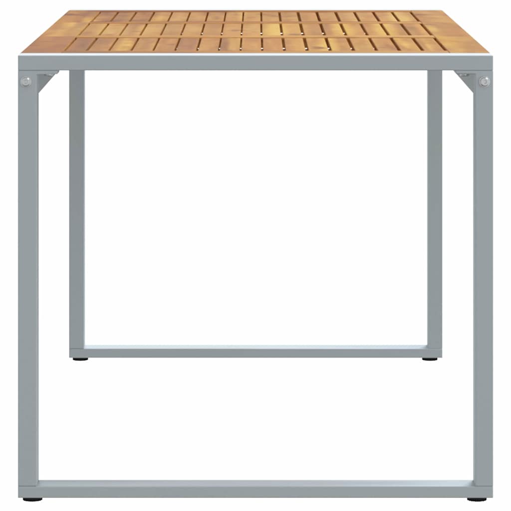 vidaXL Garden Table Grey 140 x 80 x 75 cm Solid Acacia Wood