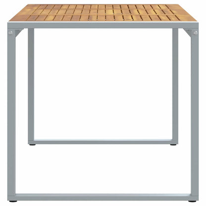 vidaXL Garden Table Grey 140 x 80 x 75 cm Solid Acacia Wood
