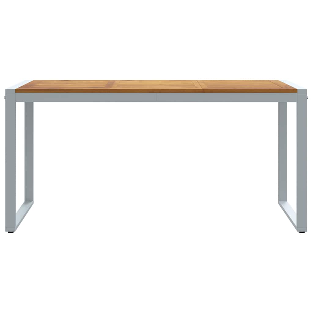 vidaXL Garden Table Grey 160 x 80 x 75 cm Solid Acacia Wood