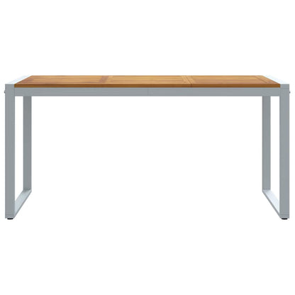 vidaXL Garden Table Grey 160 x 80 x 75 cm Solid Acacia Wood