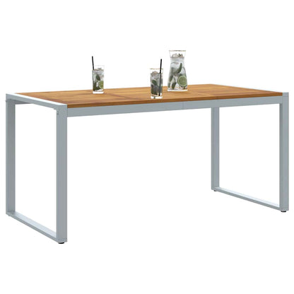 vidaXL Garden Table Grey 160 x 80 x 75 cm Solid Acacia Wood