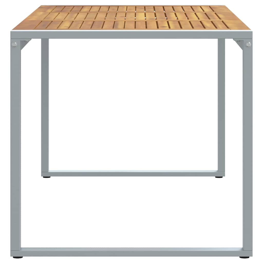 vidaXL Garden Table Grey 160 x 80 x 75 cm Solid Acacia Wood
