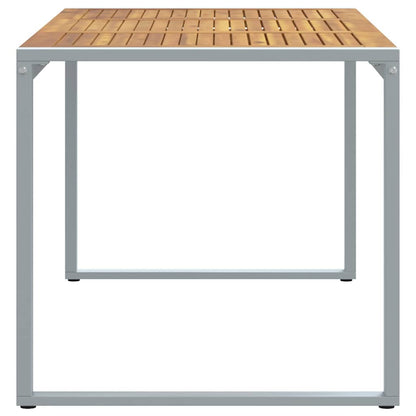 vidaXL Garden Table Grey 160 x 80 x 75 cm Solid Acacia Wood