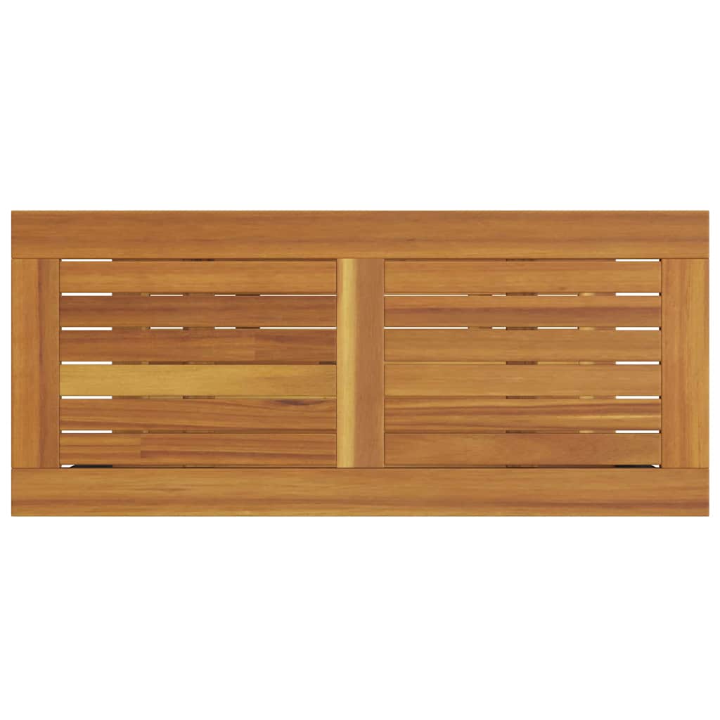 vidaXL Outdoor Table with Storage Natural and Grey 80 x 35 x 75 cm