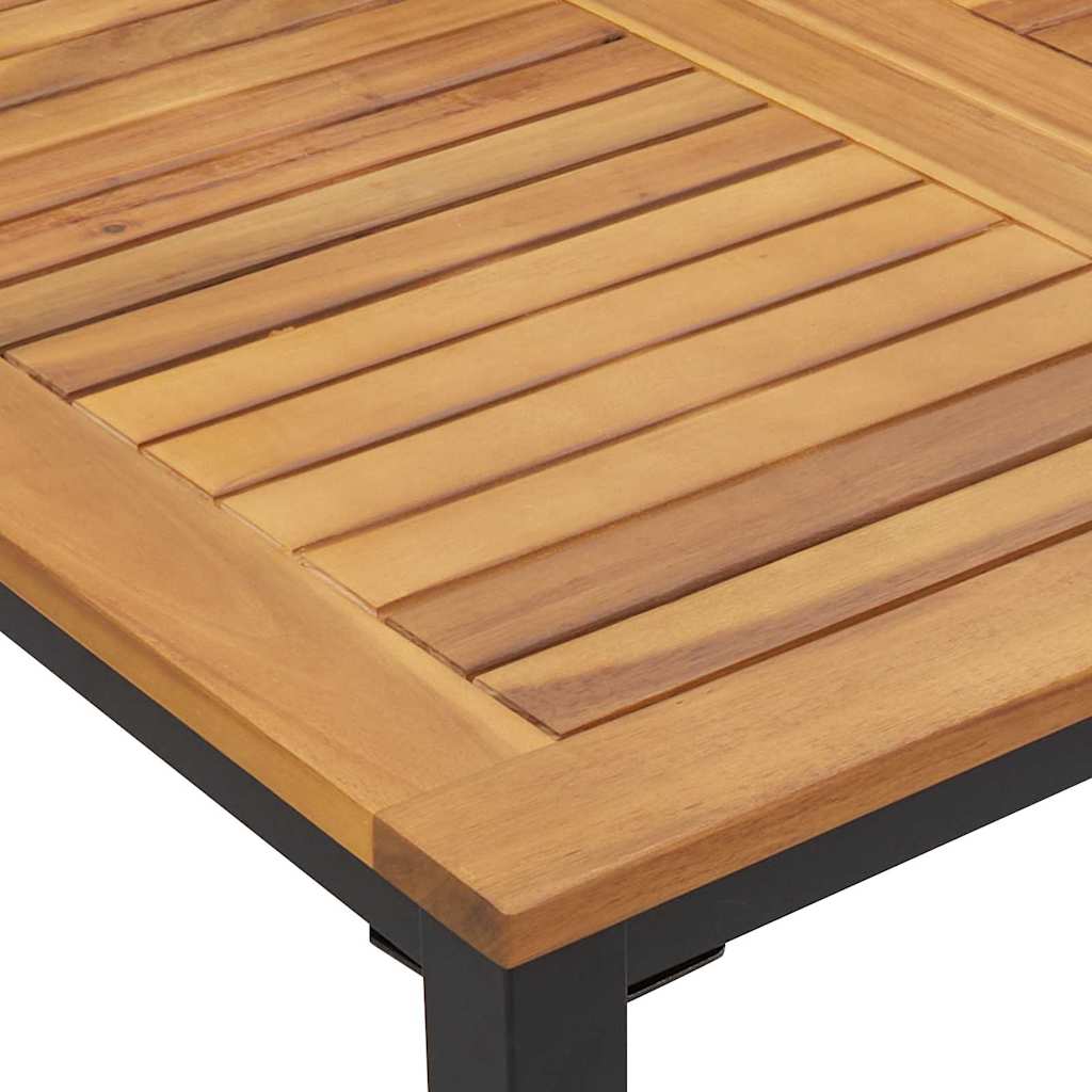vidaXL Outdoor Table Natural and Black 180 x 90 x 75 cm