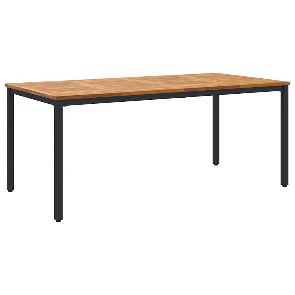 vidaXL Outdoor Table Natural and Black 180 x 90 x 75 cm
