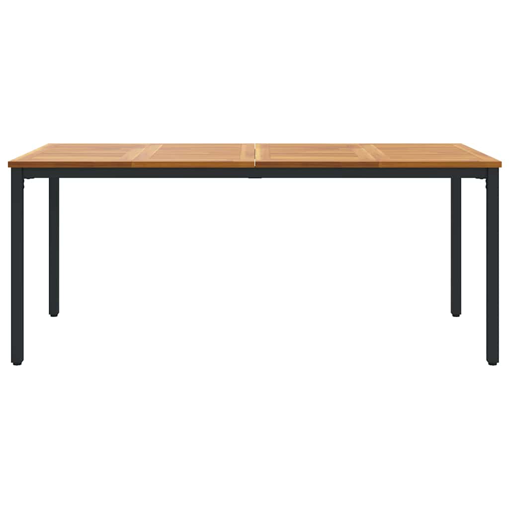 vidaXL Outdoor Table Natural and Black 180 x 90 x 75 cm