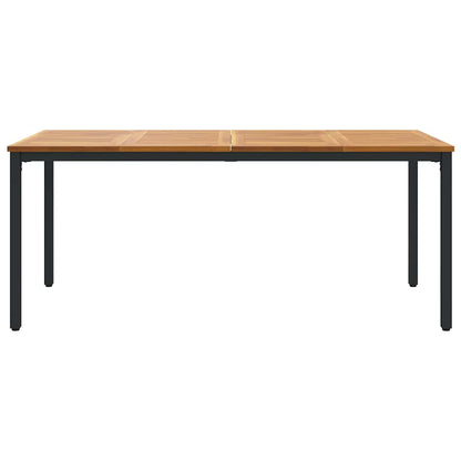 vidaXL Outdoor Table Natural and Black 180 x 90 x 75 cm