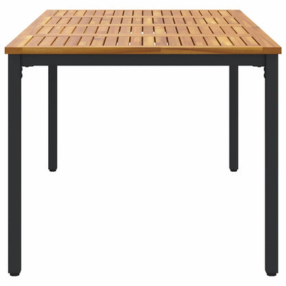 vidaXL Outdoor Table Natural and Black 180 x 90 x 75 cm
