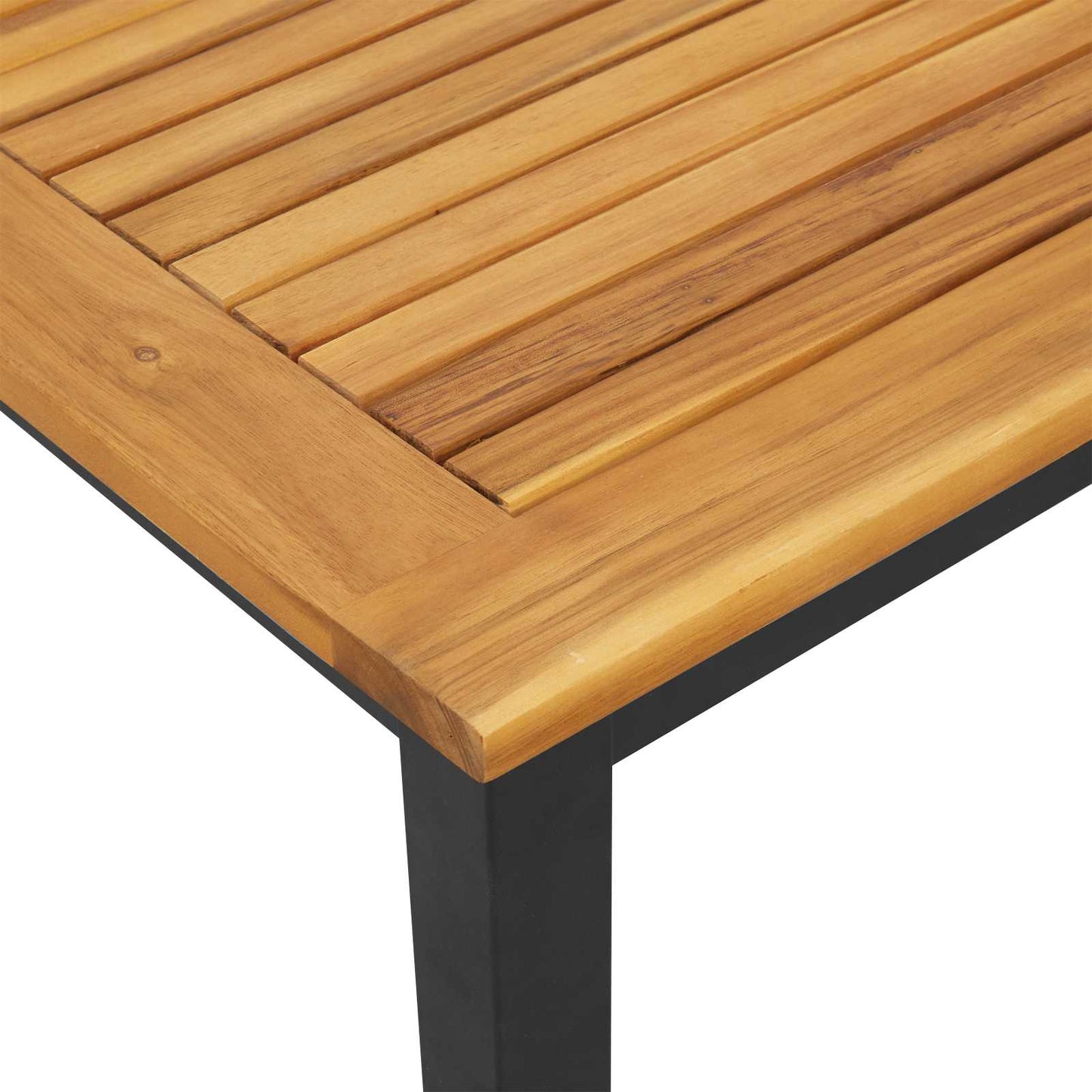 vidaXL Sun lounger Reclining Black 200 x 55 x 35 cm Solid Acacia Wood