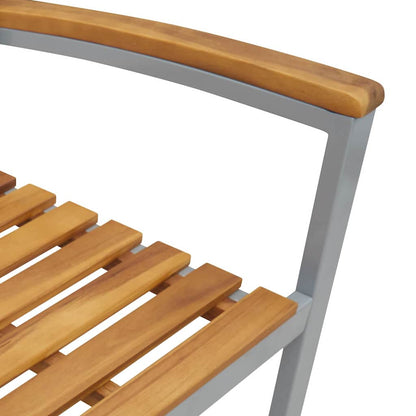 vidaXL Garden Chair 4 pcs Brown Solid Acacia Wood Stackable