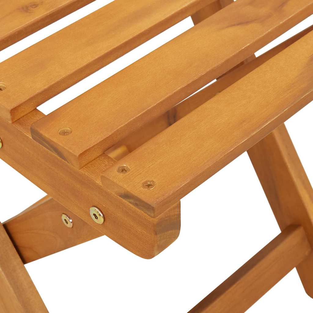 vidaXL Garden Chair with Cushion Folding 2 pcs Solid Acacia Wood
