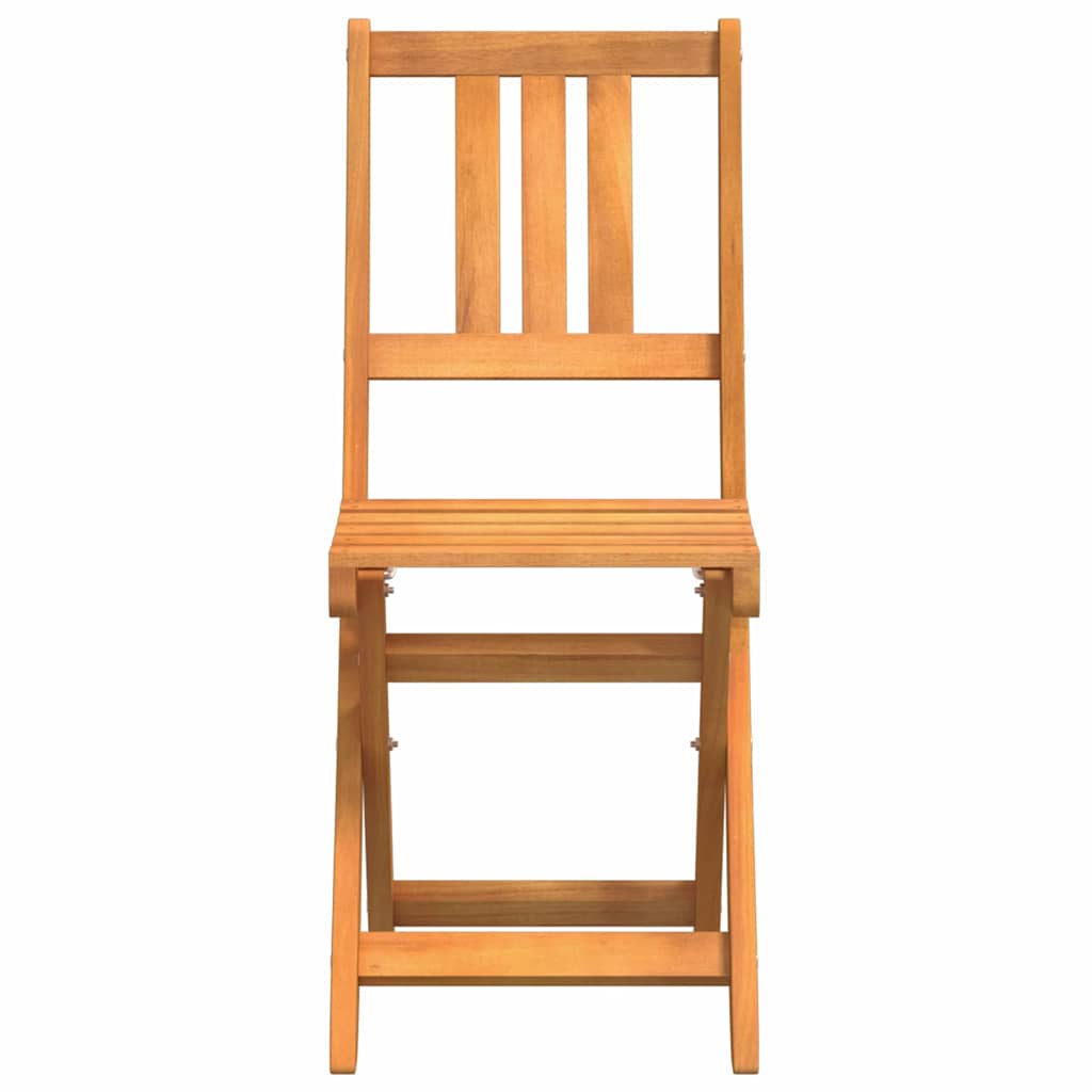 vidaXL Garden Chair with Cushion Folding 2 pcs Solid Acacia Wood