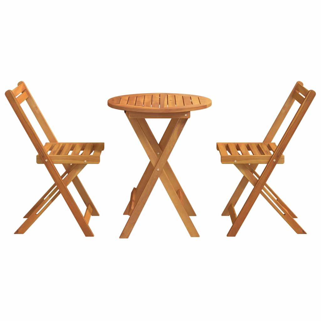 vidaXL Garden Dining Set 3 pcs Oil Natural Solid Acacia Wood