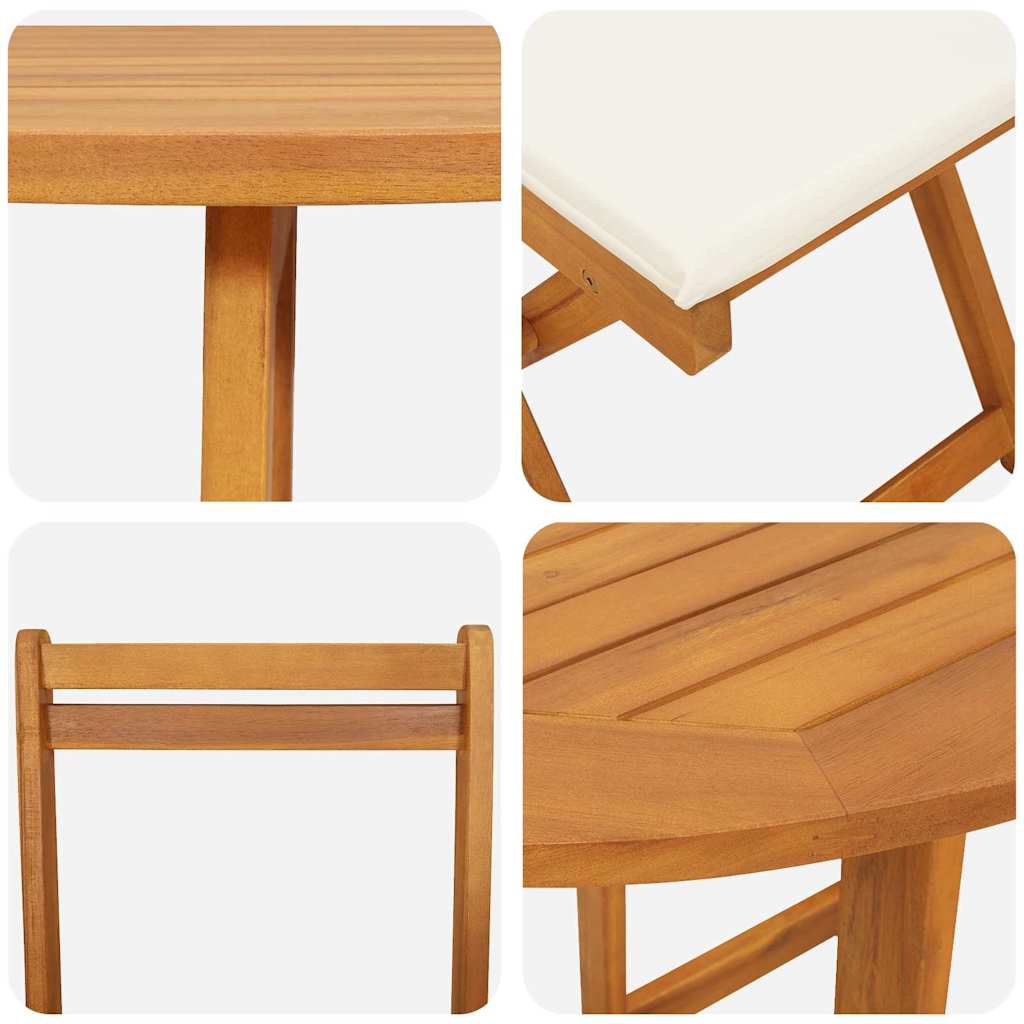 vidaXL Bistro Set 3 pcs Brown Solid acacia wood