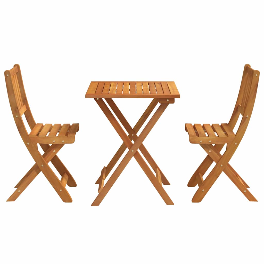vidaXL Bistro Set 3 pcs Brown Solid acacia wood