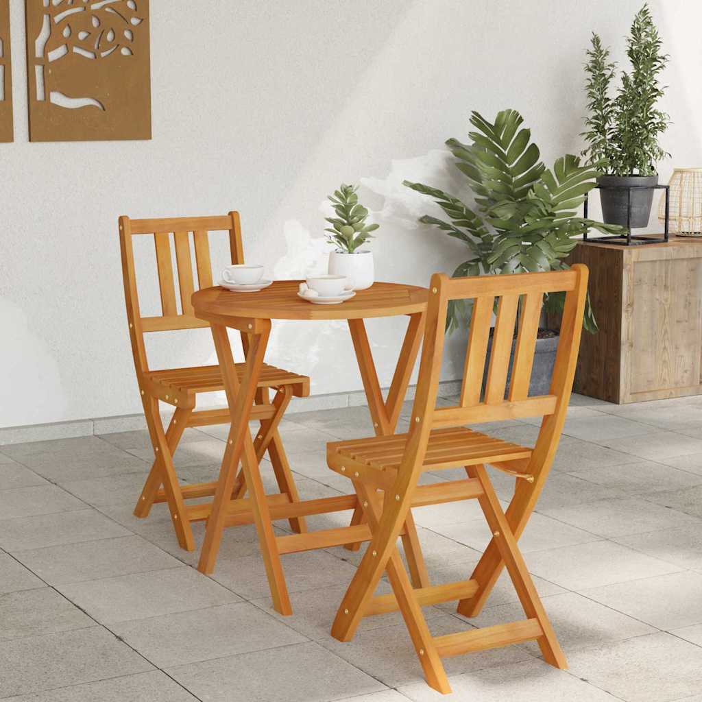 vidaXL Bistro Set 3 pcs Brown Solid acacia wood