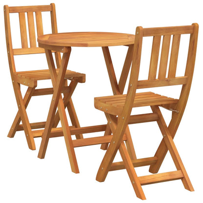 vidaXL Bistro Set 3 pcs Brown Solid acacia wood