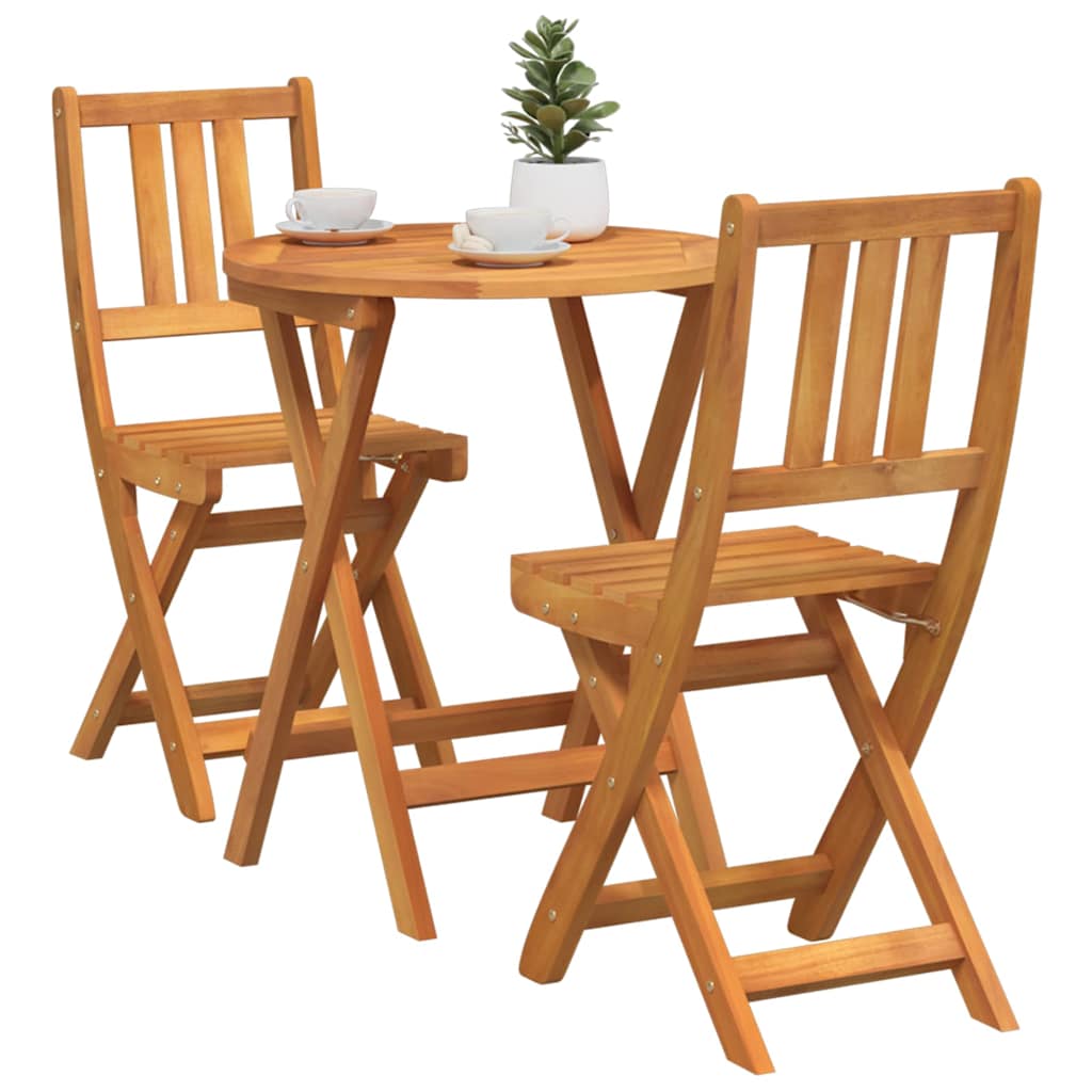 vidaXL Bistro Set 3 pcs Brown Solid acacia wood