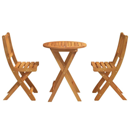 vidaXL Bistro Set 3 pcs Brown Solid acacia wood