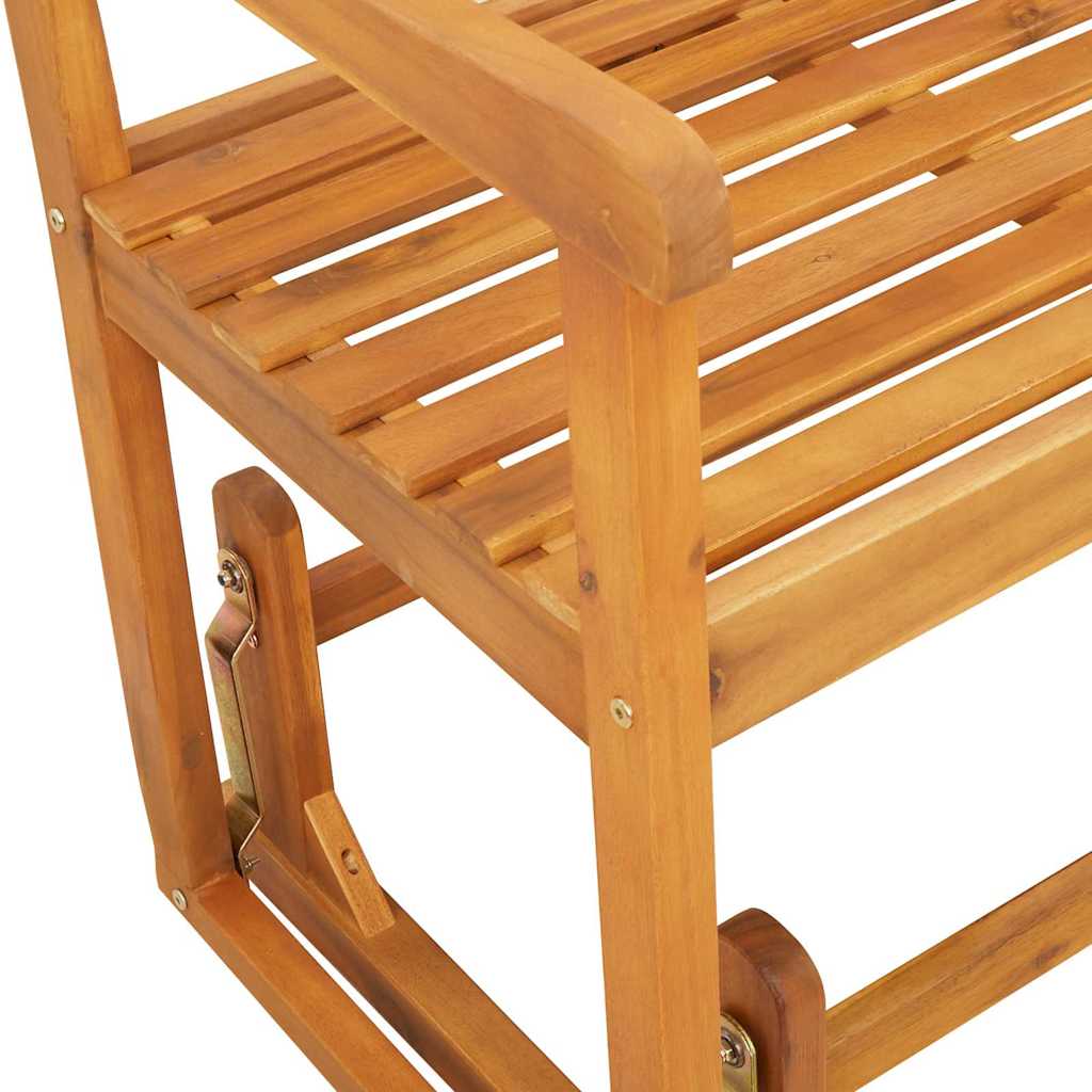 vidaXL Garden Glider Bench Natural 110 x 59 x 97 cm Solid Acacia Wood