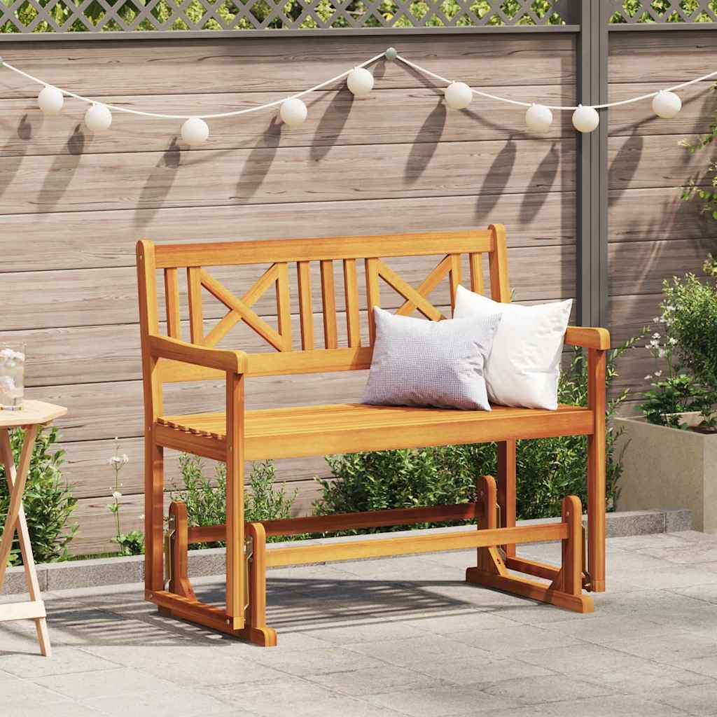 vidaXL Garden Glider Bench Natural 110 x 59 x 97 cm Solid Acacia Wood