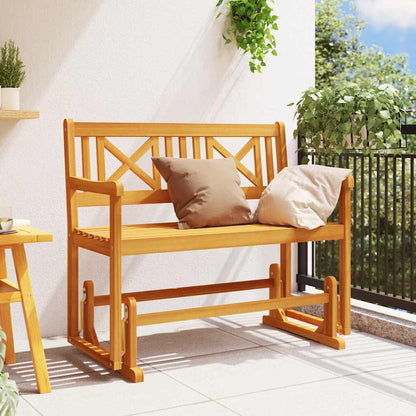 vidaXL Garden Glider Bench Natural 110 x 59 x 97 cm Solid Acacia Wood