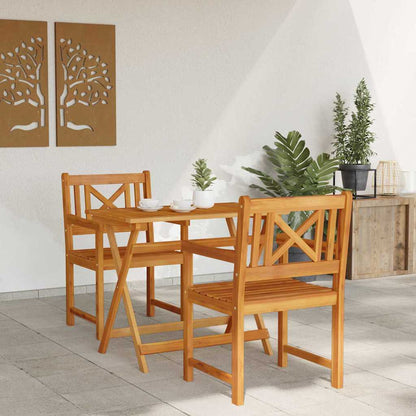 vidaXL Garden Chairs 2 pcs Natural Solid Acacia Wood