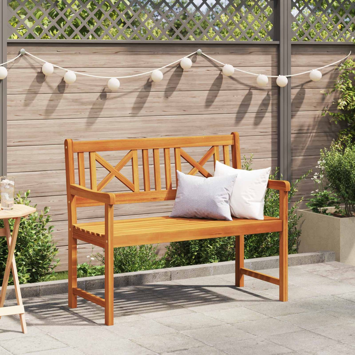 vidaXL Outdoor Bench Natural 110 x 56 x 90 cm Solid Acacia Wood