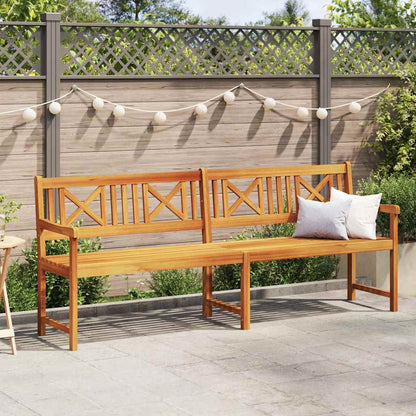 vidaXL Outdoor Bench Natural 220 x 56 x 90 cm Solid Acacia Wood