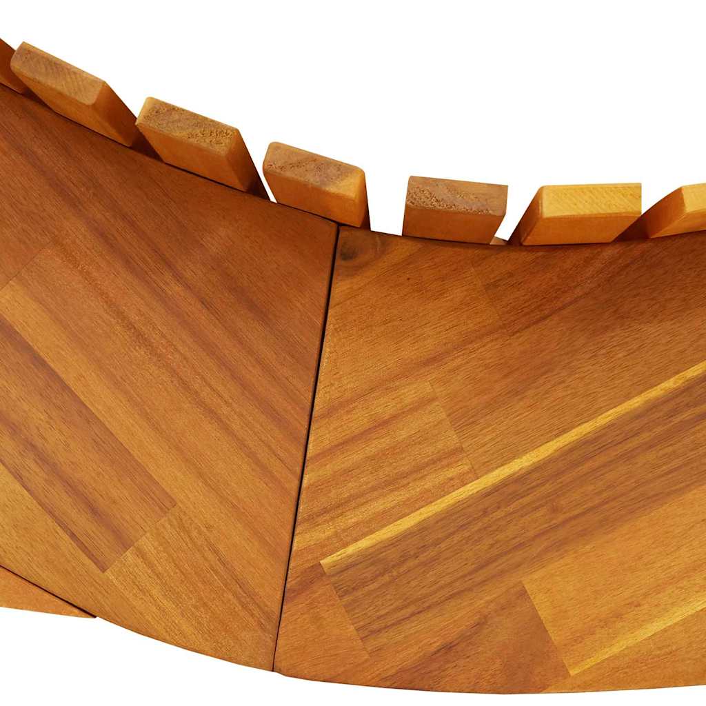 vidaXL Lounger 2-person 2 pcs Brown 154 x 60 x 74 cm Solid Acacia Wood