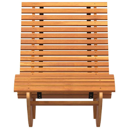 vidaXL Lounger 2-person 2 pcs Brown 154 x 60 x 74 cm Solid Acacia Wood