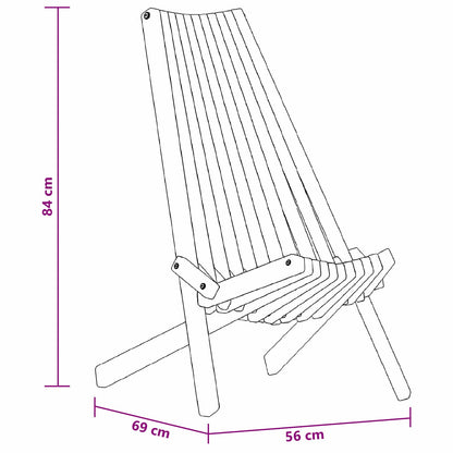 vidaXL Chair 2 pcs Brown 69 x 56 x 84 cm Solid Acacia Wood