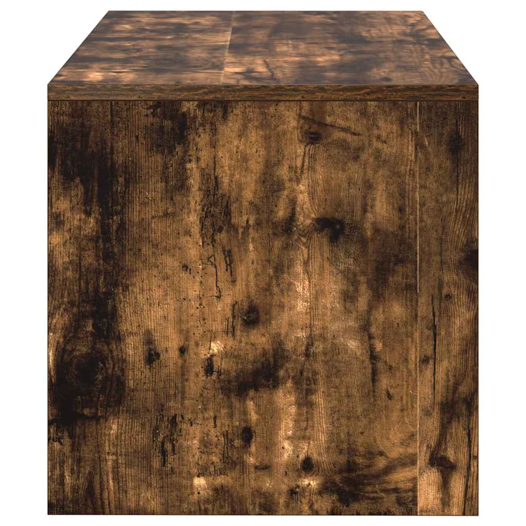vidaXL TV Cabinet Smoked Oak 80x40x40 cm Engineered Wood