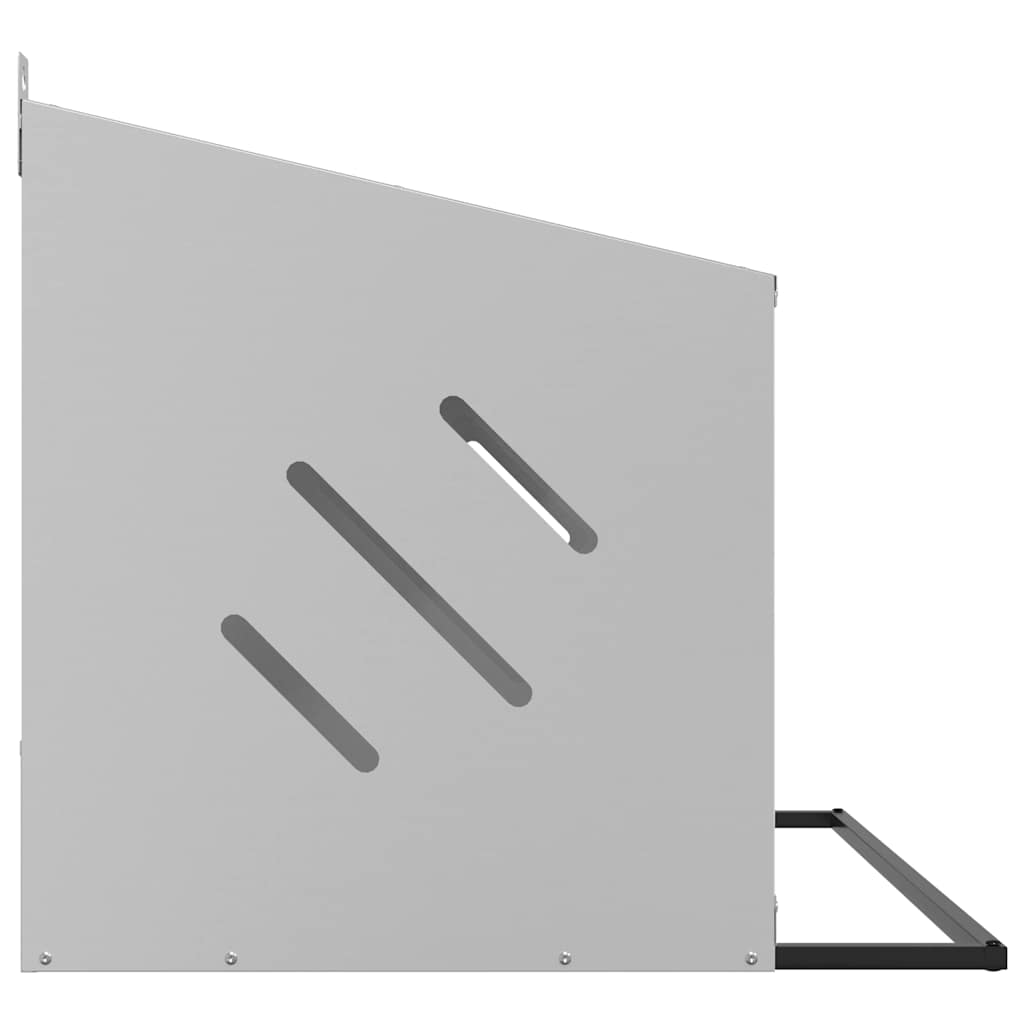 vidaXL Chicken Nesting Box with 4 Compartments Galvanized Silver Metal