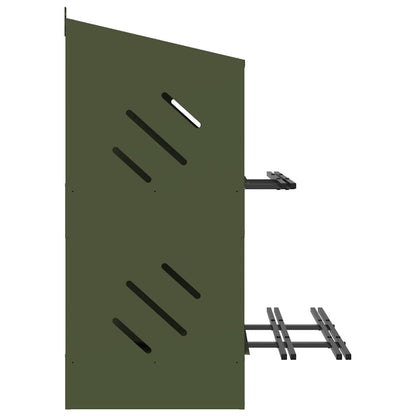 vidaXL Chicken Nesting Box with 6 Compartments Olive Green Metal