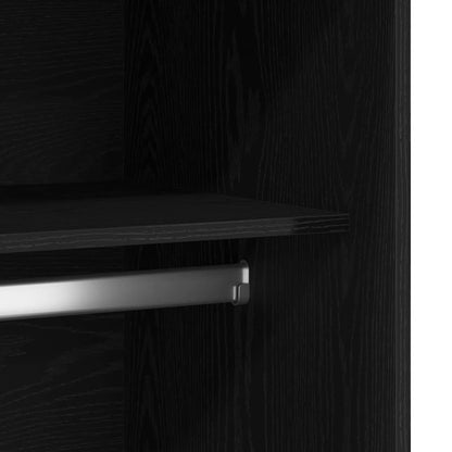 vidaXL Wardrobe Black Oak 100 x 50 x 200 cm Engineered Wood