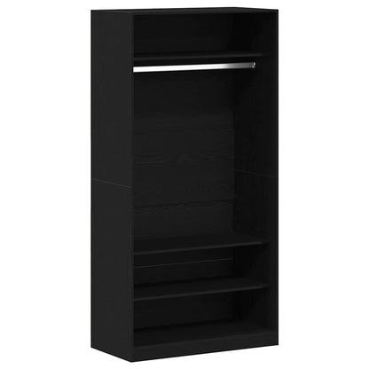 vidaXL Wardrobe Black Oak 100 x 50 x 200 cm Engineered Wood