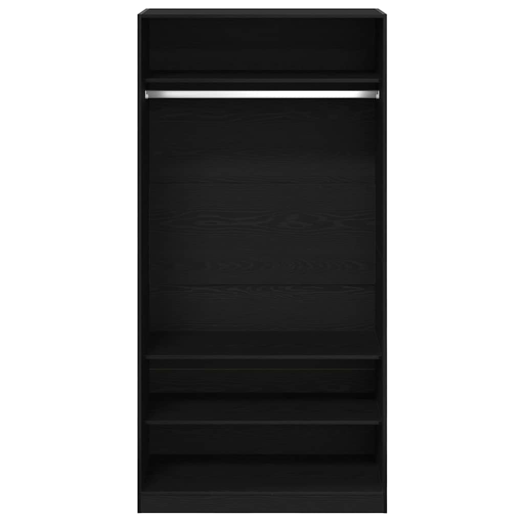 vidaXL Wardrobe Black Oak 100 x 50 x 200 cm Engineered Wood