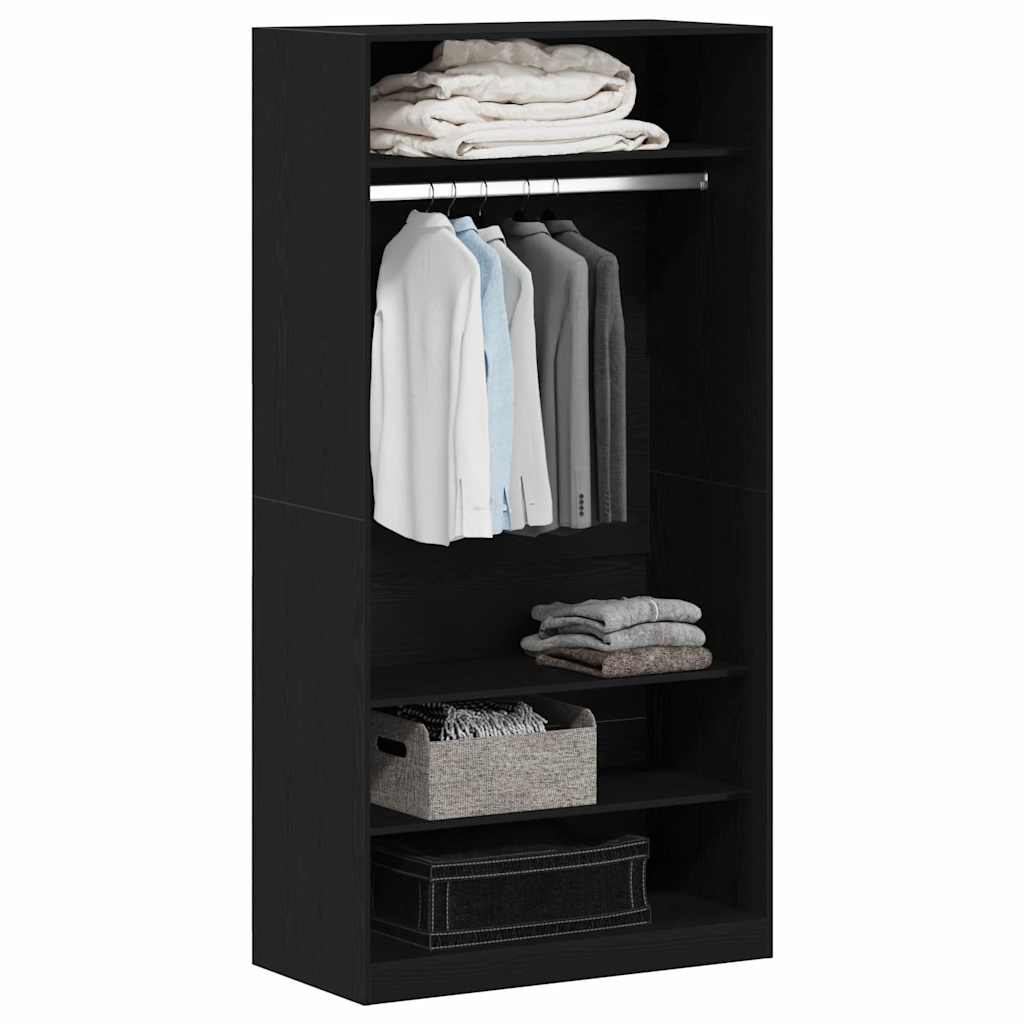 vidaXL Wardrobe Black Oak 100 x 50 x 200 cm Engineered Wood