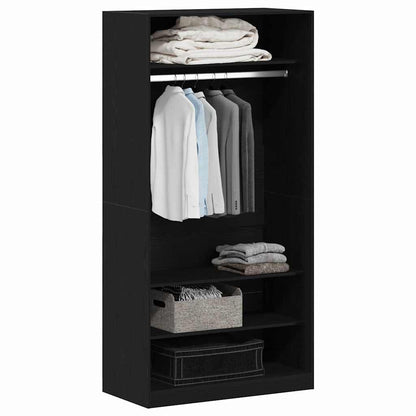vidaXL Wardrobe Black Oak 100 x 50 x 200 cm Engineered Wood