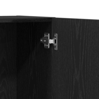 vidaXL Office Cabinet Black Oak 60 x 32 x 190 cm Engineered Wood