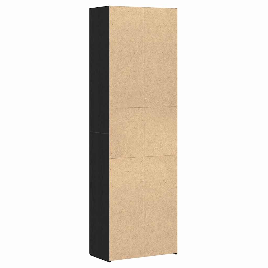 vidaXL Office Cabinet Black Oak 60 x 32 x 190 cm Engineered Wood