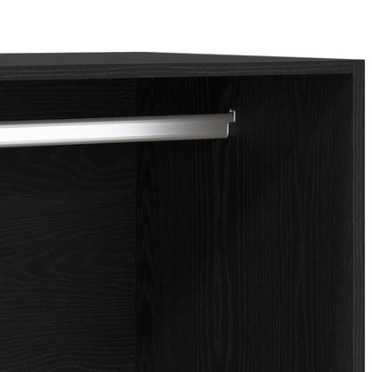 vidaXL Wardrobe Black Oak 100 x 50 x 200 cm Engineered Wood