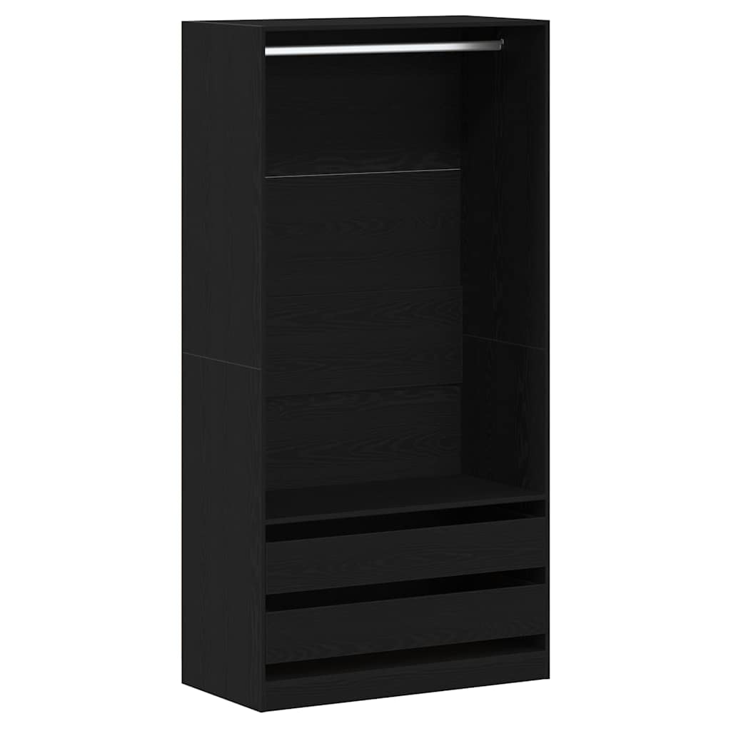 vidaXL Wardrobe Black Oak 100 x 50 x 200 cm Engineered Wood