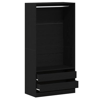 vidaXL Wardrobe Black Oak 100 x 50 x 200 cm Engineered Wood